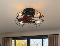 Retro stropní ventilátor se světlem přisazený (1)