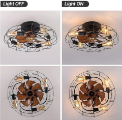 Retro stropní ventilátor se světlem přisazený (8)